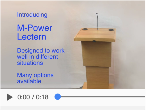 M-Power Lectern video demonstration